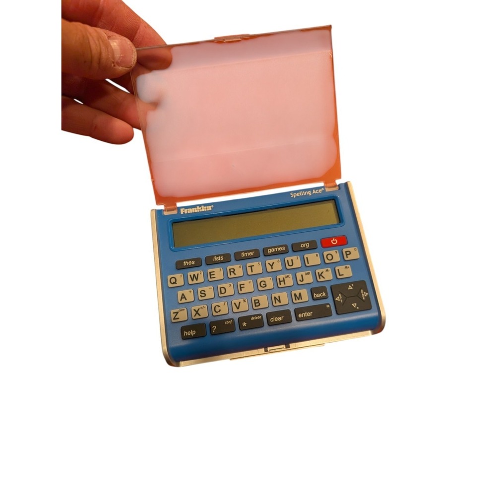 FRANKLIN Spelling Ace Electronic Thesaurus Word Hand Held Game SA-209 Blue‎ Lid
